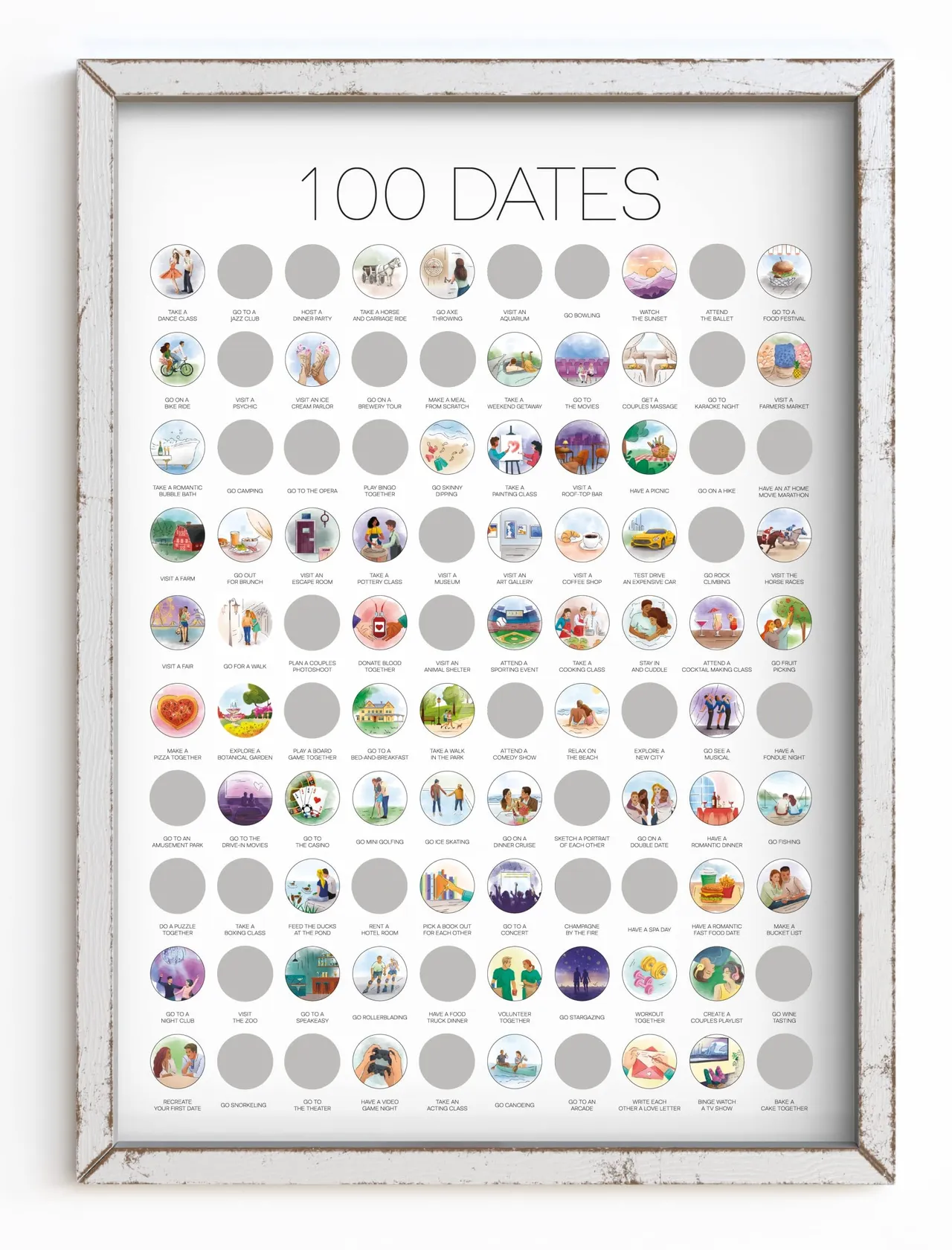 100-Date Scratch Poster