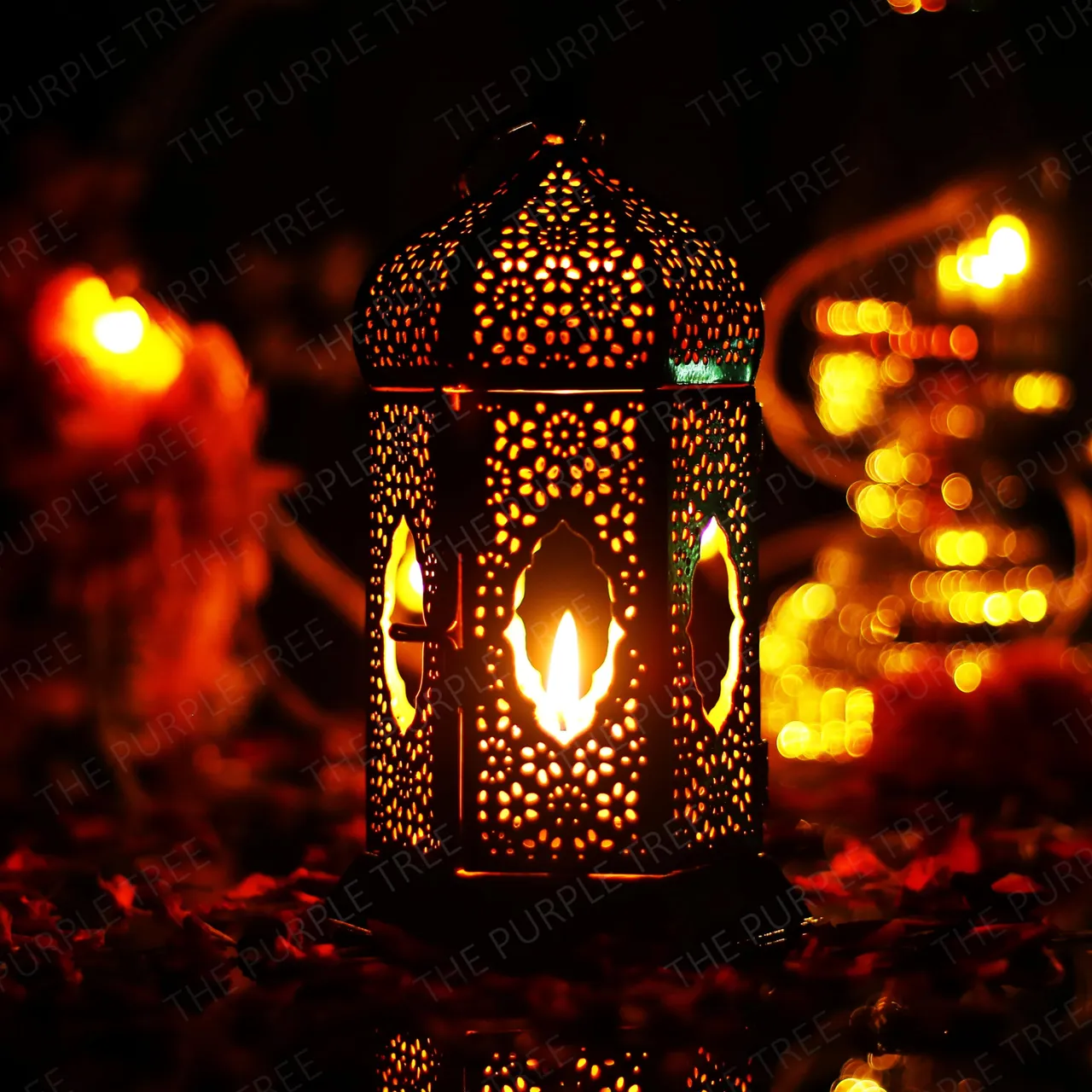 Brass Moroccan Tealight Lantern