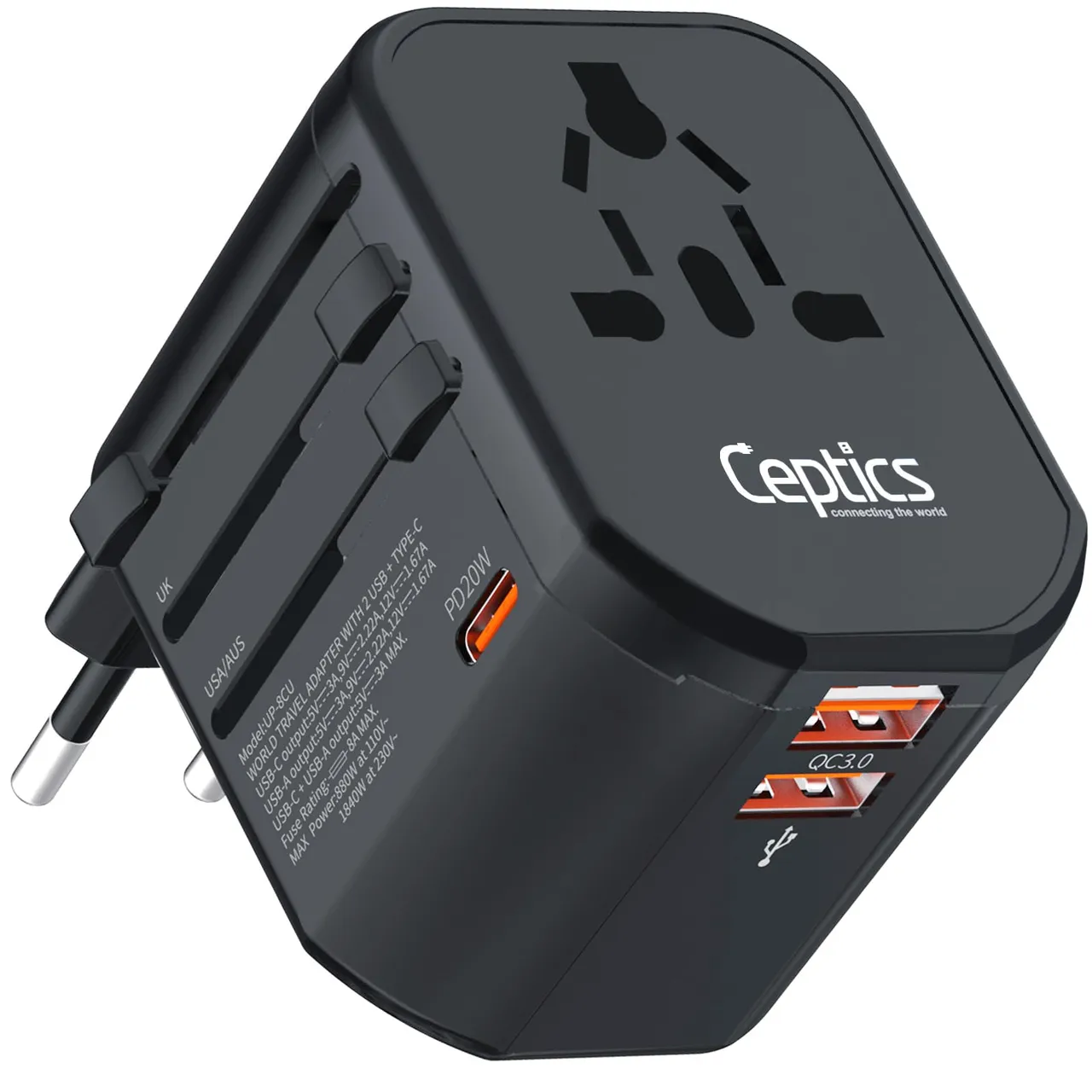 Ceptics 4-in-1 Travel Adapter