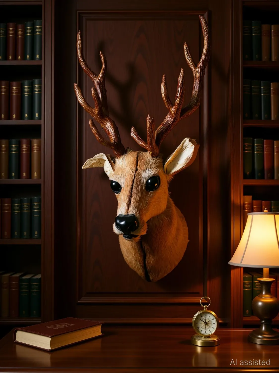 Faux Stag Head Mount