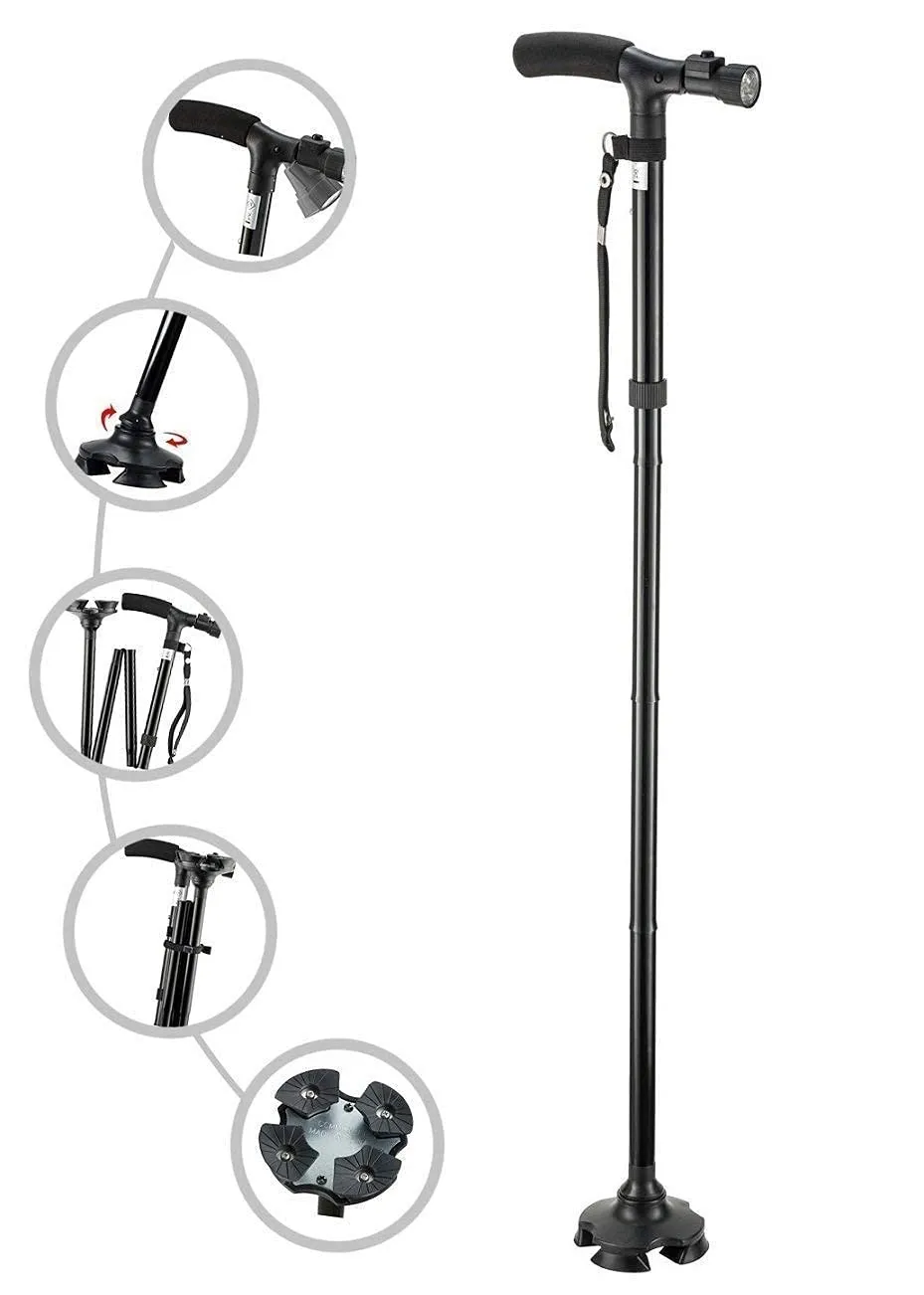 Folding Cane With A Torch