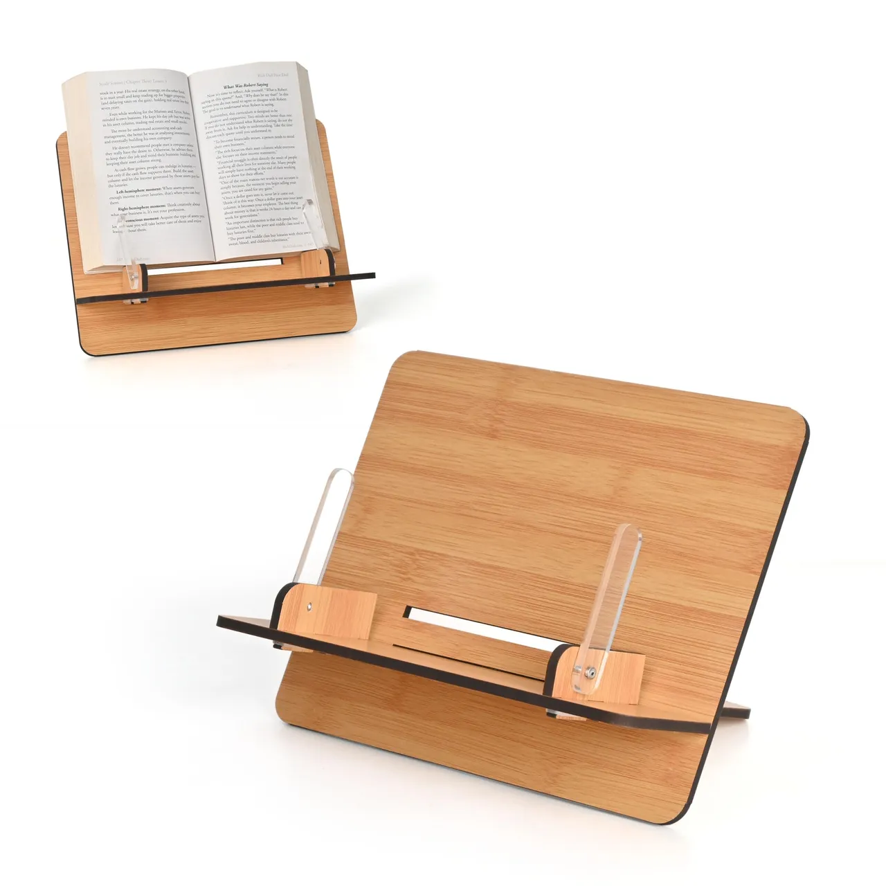 Hands-Free Bamboo Book Rest