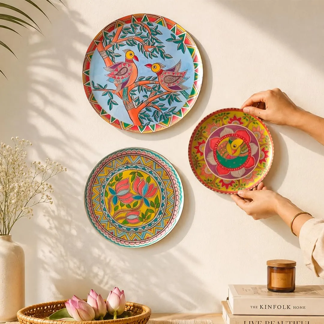 Madhubani Metal Wall Plates