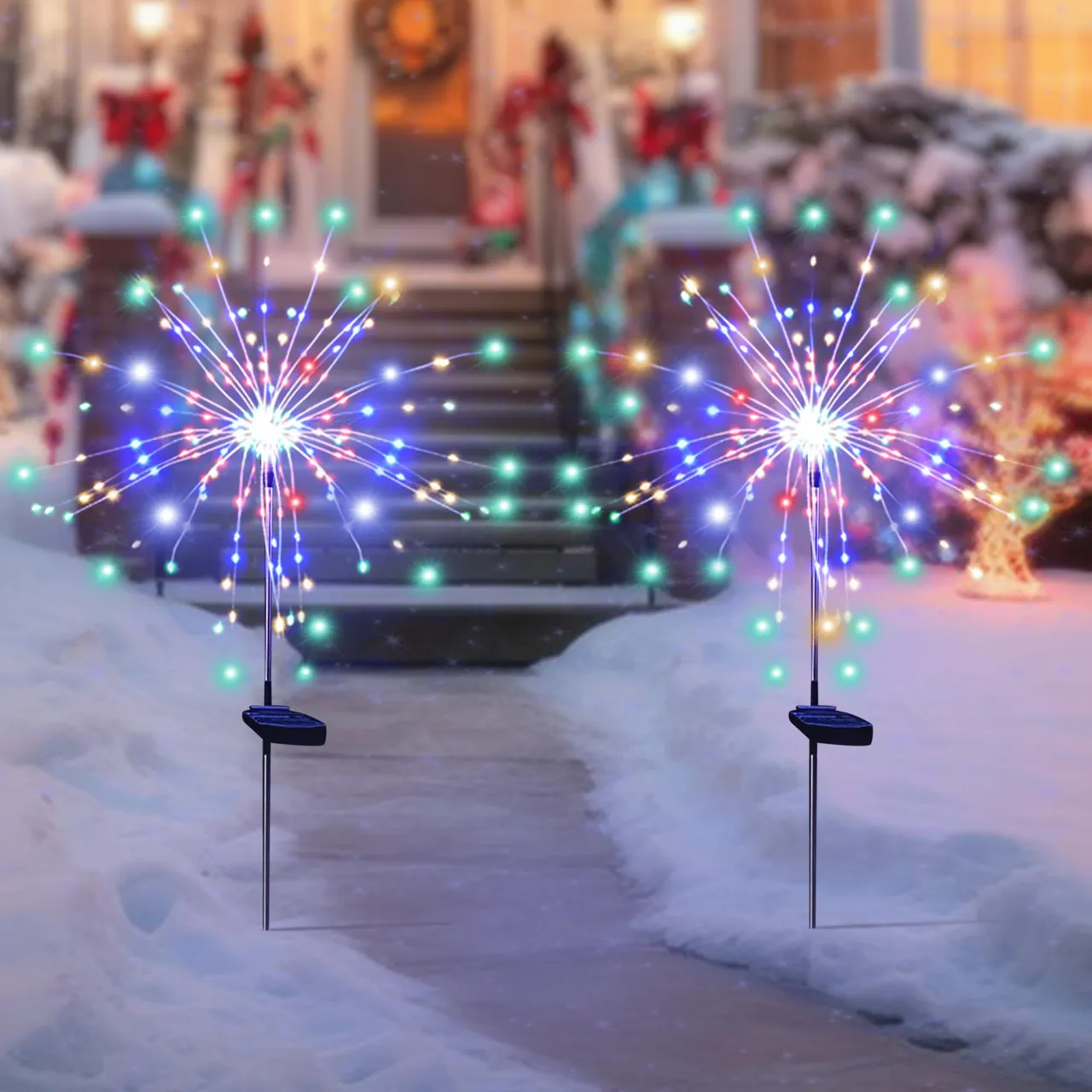 Solar Firework Stake Lights