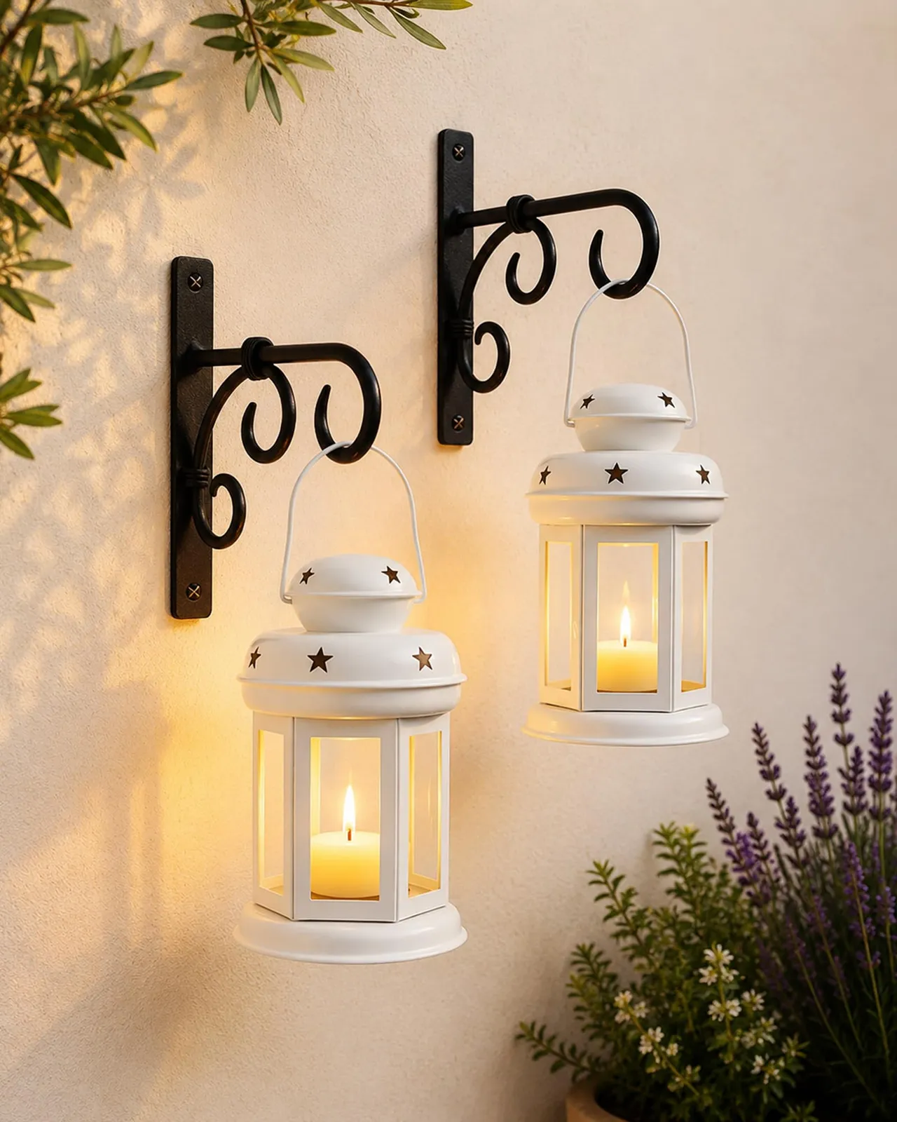 Star-Beam Wall Lanterns